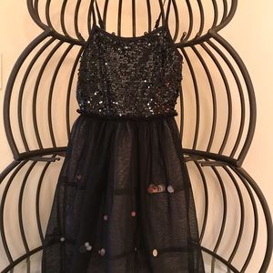 Girls dress size L (10/12) black